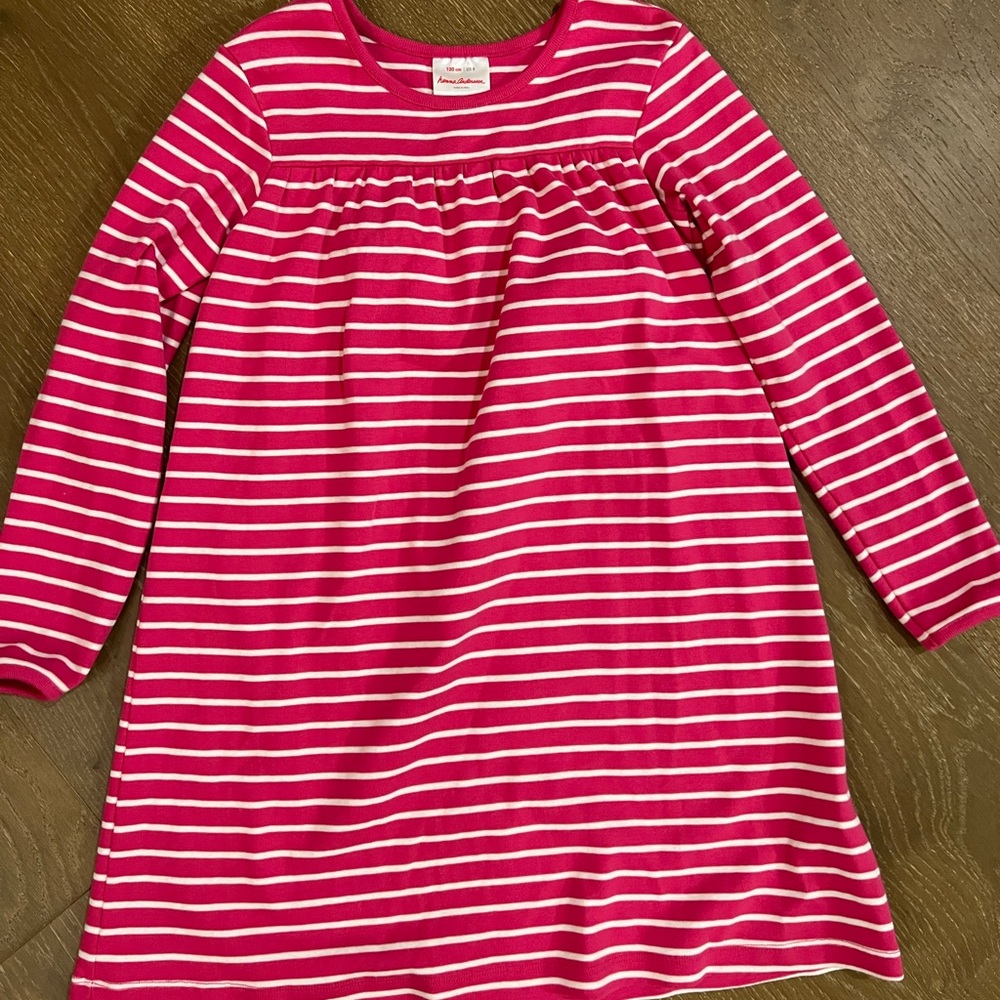 Hanna Andersson Long Sleeve Pink Stripe Dress